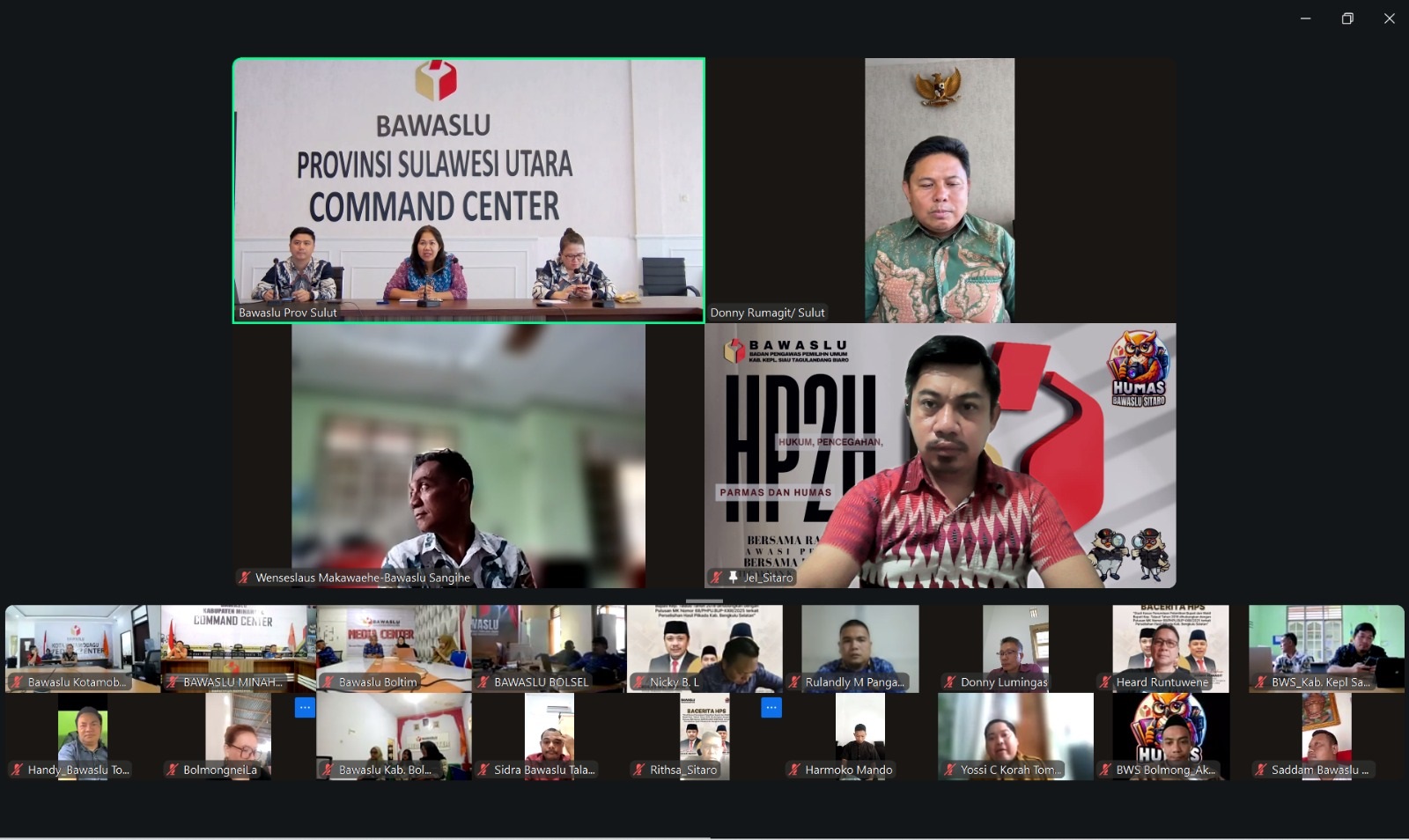 Bawaslu Sitaro Ikuti Bacarita HPS, Dalami Sengketa Pilkada Talaud dan Bengkulu Selatan