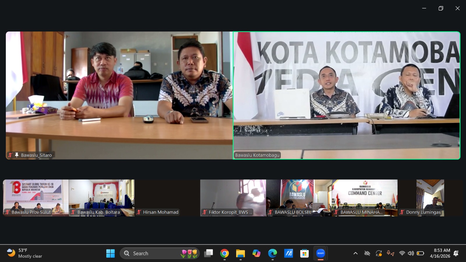 BAWASLU SITARO IKUTI DISKUSI BACERITA HPS BAHAS STATUS MANTAN TERPIDANA DALAM PILKADA