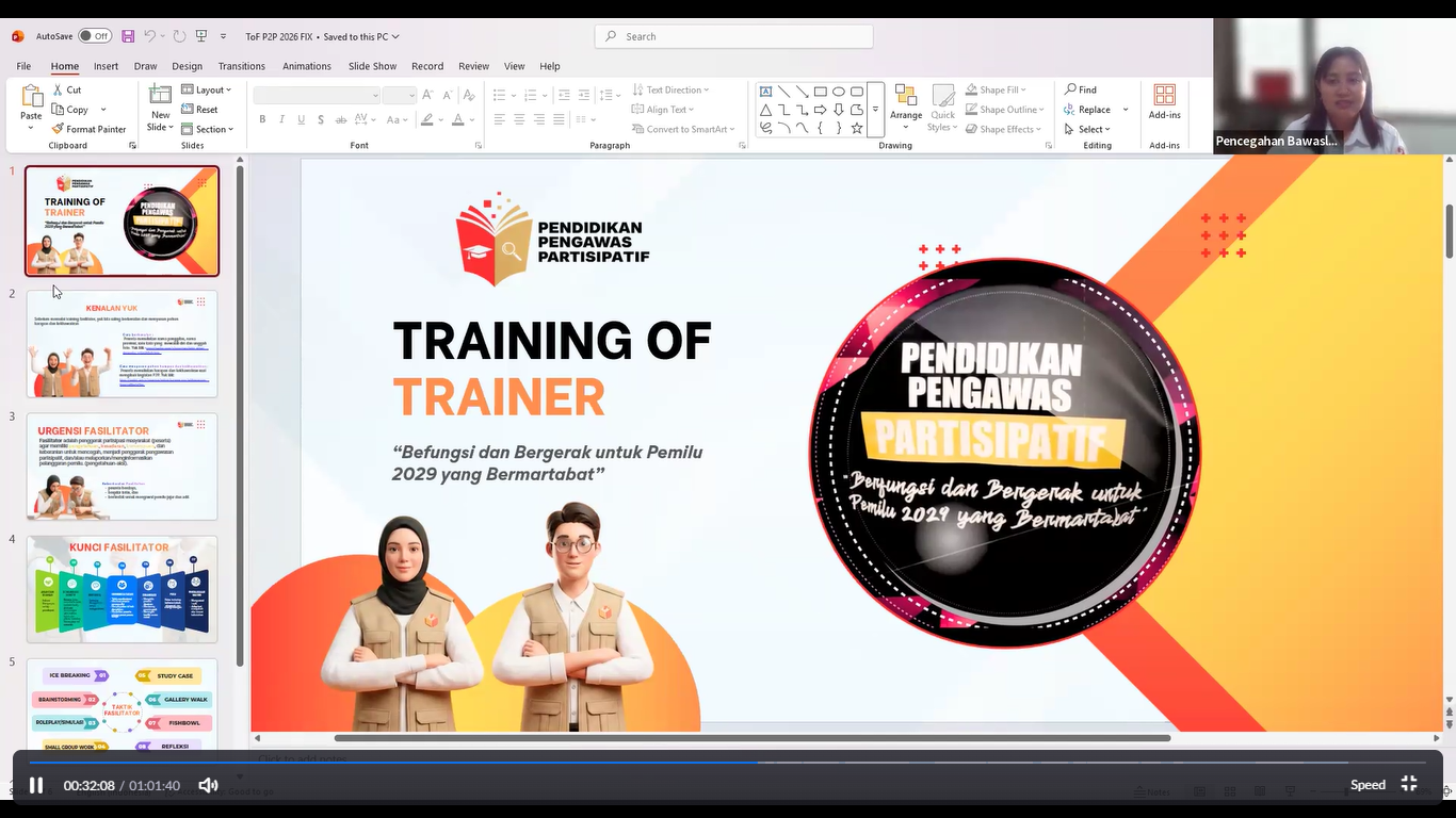 Bawaslu Sitaro Ikuti Rapat Koordinasi dan Training of Fasilitator P2P