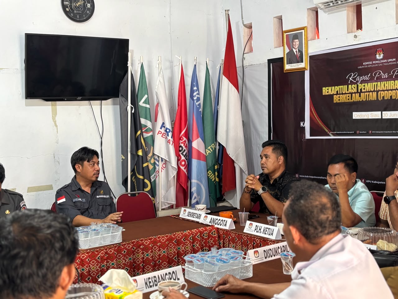 Bawaslu Sitaro ikuti Pra Pleno Rekapitulasi PDPB Triwulan II Tahun 2026