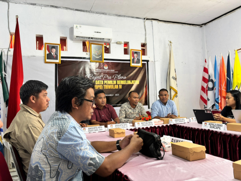 Bawaslu Sitaro Ikuti Rapat Pra-Pleno PDPB Triwulan IV 