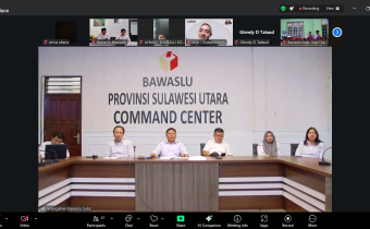 Ngabuburit Pengawasan Bawaslu Sulawesi Utara yang diikuti jajaran Bawaslu kabupaten/kota se-Sulawesi Utara secara daring