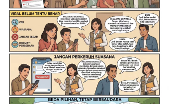 Edukasi Bawaslu Sitaro tentang bijak bermedia sosial dan menjaga persaudaraan dalam perbedaan.